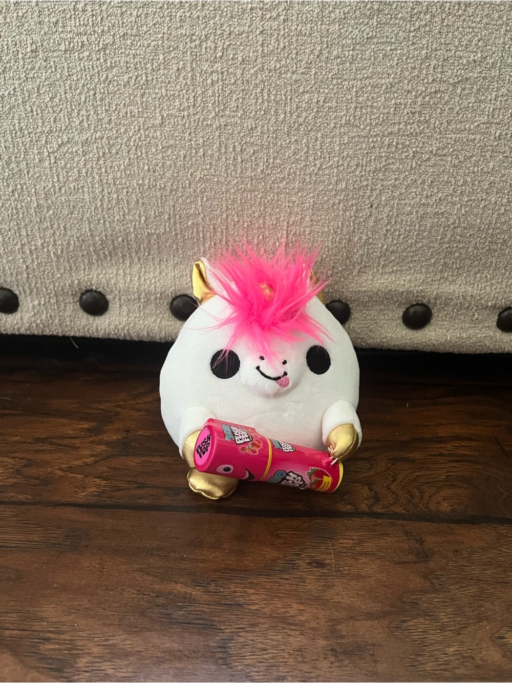 Zuru Snackles White Unicorn with Pink Mane Stuffed Animal